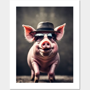 Funny pig Posters and Art